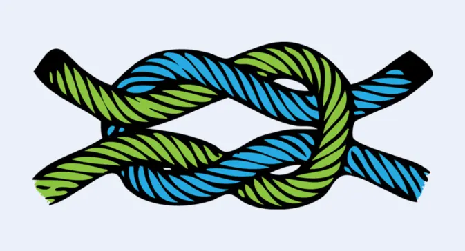 reef knot (দড়ির কাজ)